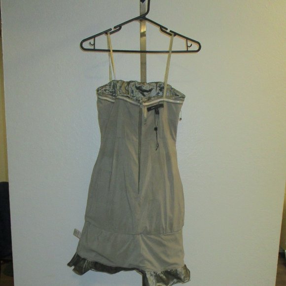 BCBG Gold Halter Mini Dress XS - Picture 7 of 8